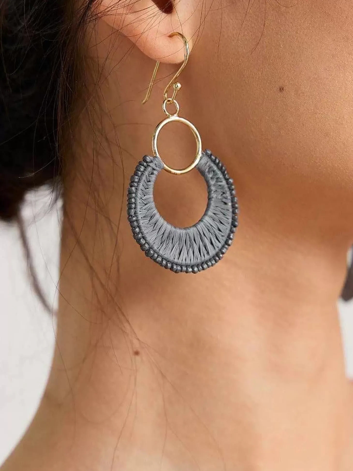 Arum Beaded Drop Earrings