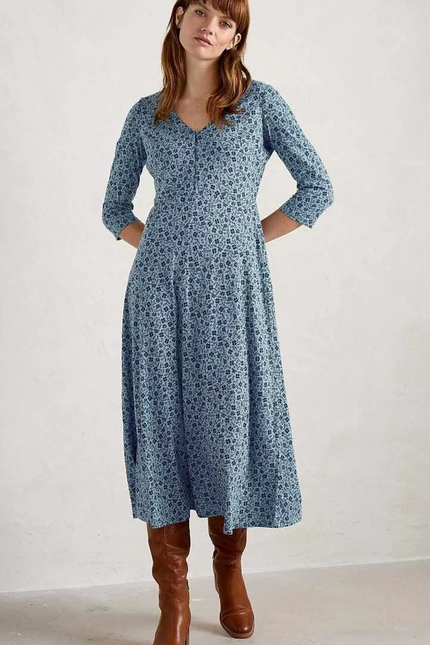 Ava Jersey V-Neck Dress
