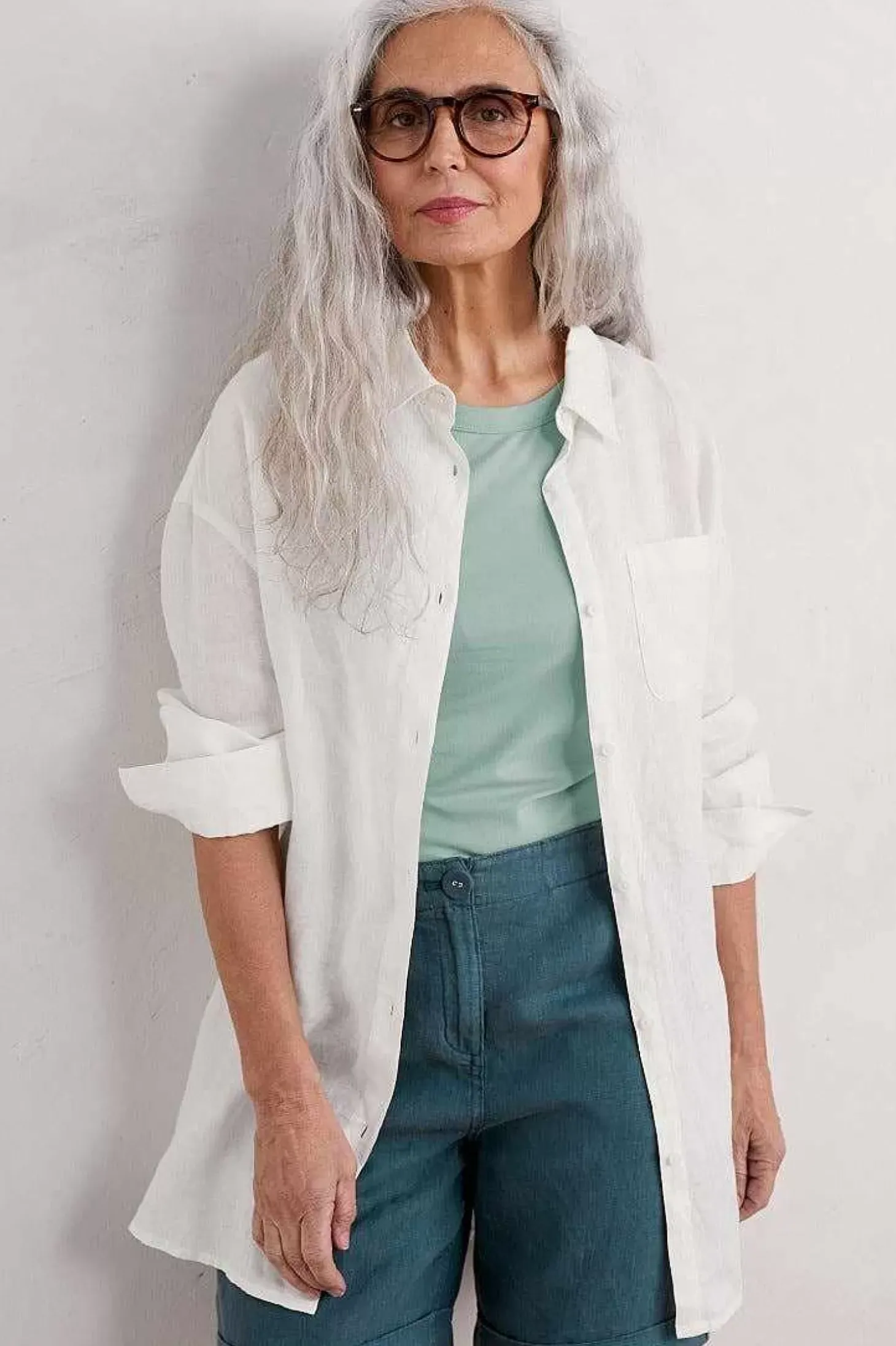 Beach Road Longline Linen Shirt