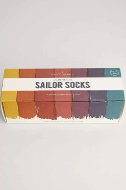 Box Of 7 Women's Lightweight Sailor Socks