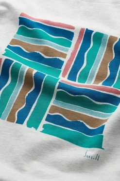 Bright Wave Printed Organic Cotton Sweatshirt