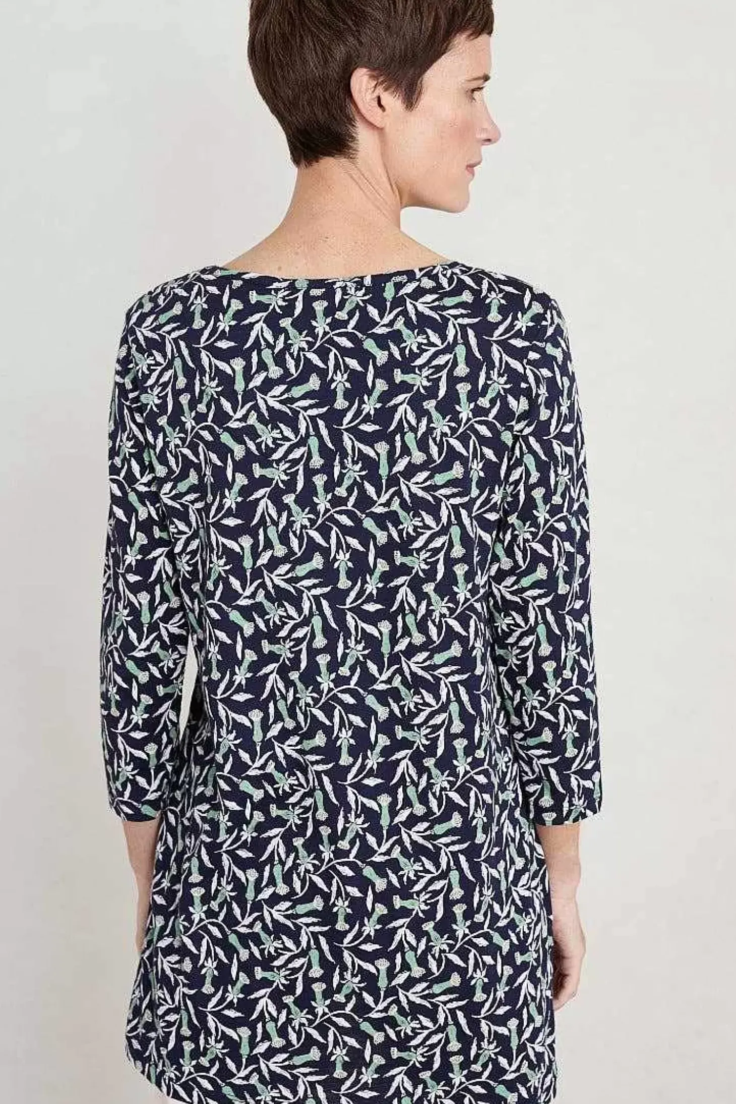 Busy Lizzy 3/4 Sleeve Slub Jersey Tunic
