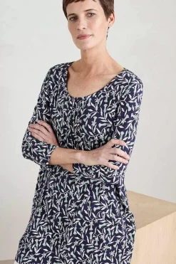 Busy Lizzy 3/4 Sleeve Slub Jersey Tunic