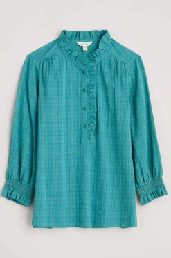 Feather Star Checked Top