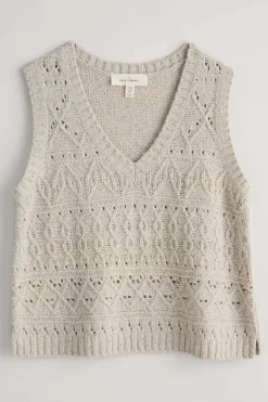 Feock Merino Blend V-Neck Knitted Vest
