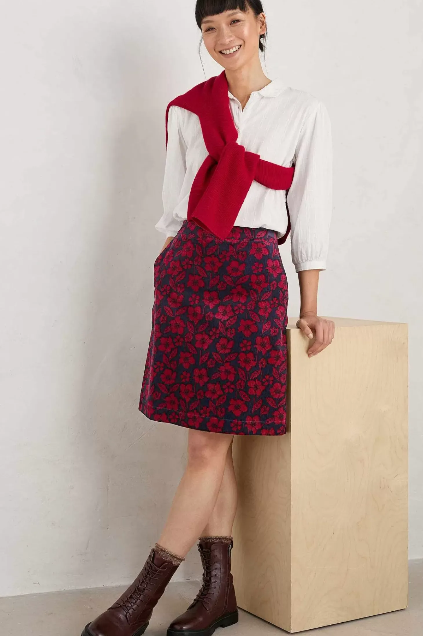 Ferry Crossing Needlecord Skirt