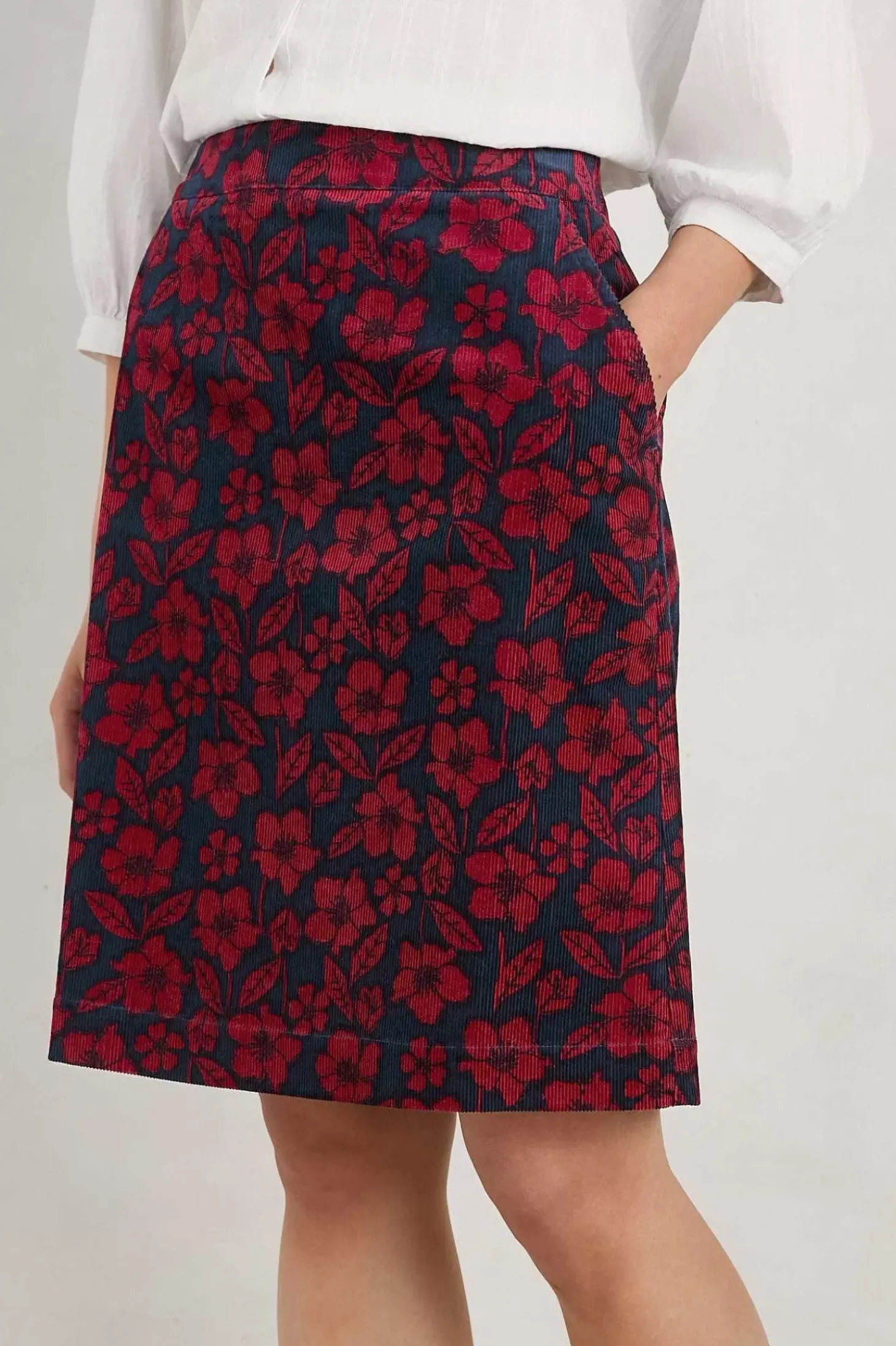 Ferry Crossing Needlecord Skirt