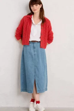 Forest Ridge Cable Knit Collared Cardigan