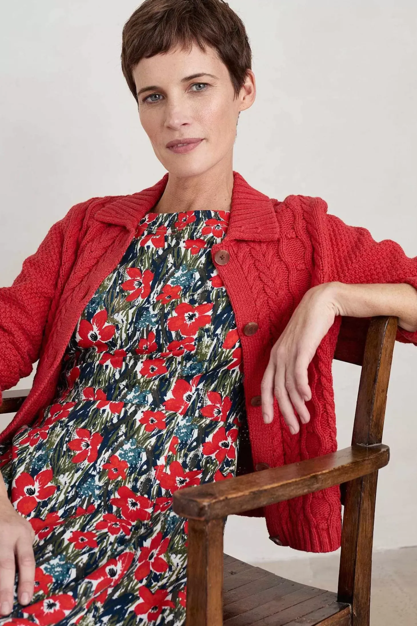 Forest Ridge Cable Knit Collared Cardigan