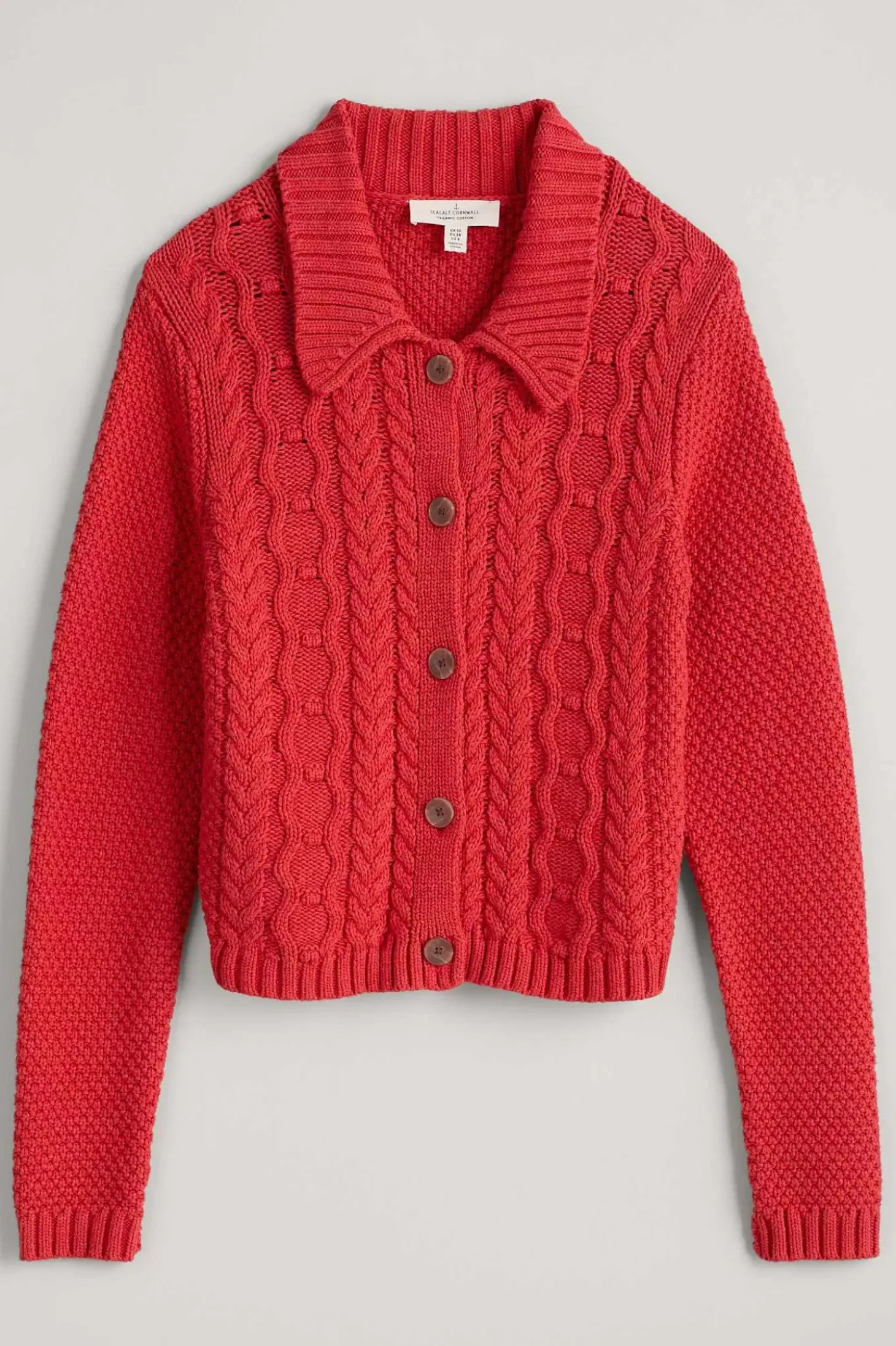 Forest Ridge Cable Knit Collared Cardigan