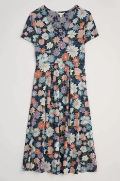 Helena Short Sleeve V-Neck Midi Dress