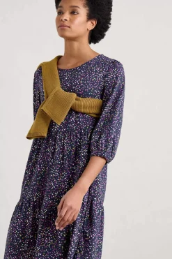 Heron Dip Tiered Jersey Dress