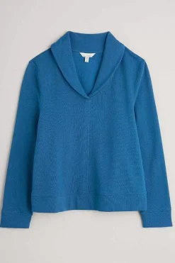 Knot Berry Shawl Neck Sweatshirt