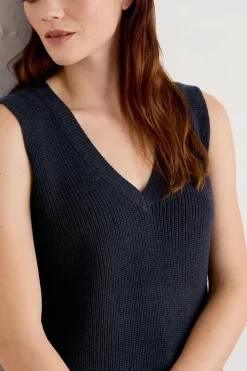 Lookout Point V-Neck Knitted Vest