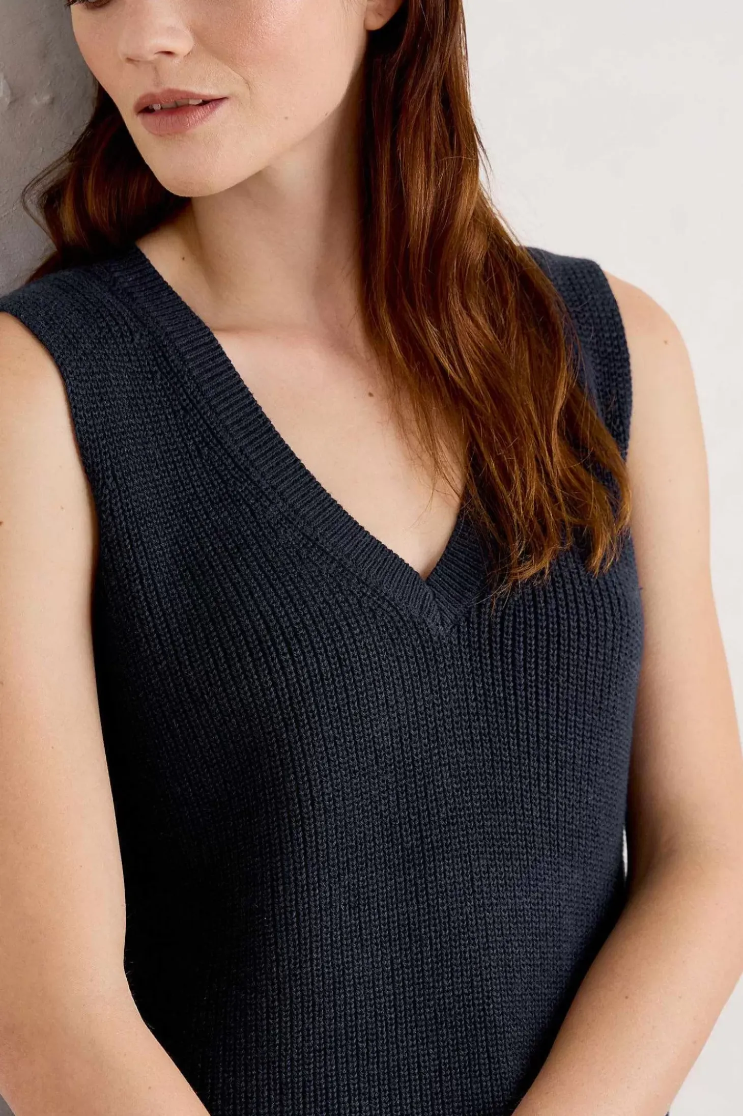 Lookout Point V-Neck Knitted Vest