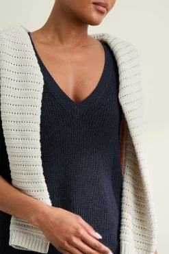 Lookout Point V-Neck Knitted Vest