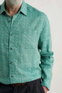 Men's Anthony Printed Linen Shirt