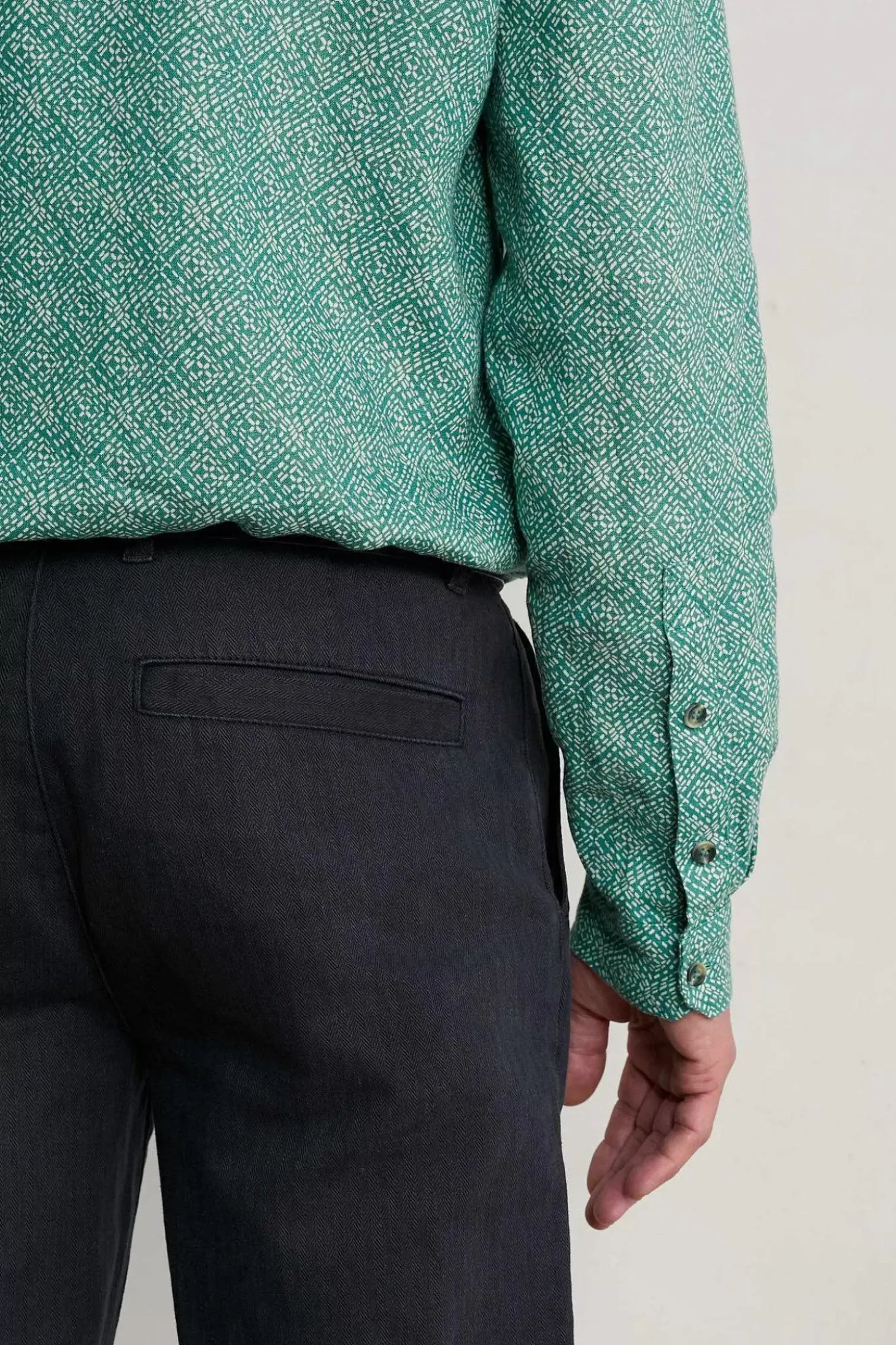 Men's Anthony Printed Linen Shirt