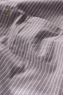 Men's Blue Heron Striped Short Sleeve Shirt