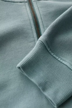 Men's Wood Moss Quarter Zip Sweatshirt