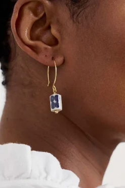Noon Moor Ceramic Bead Drop Earrings