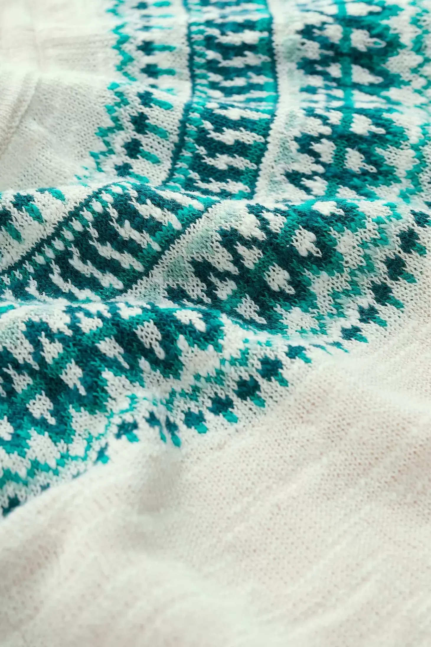 Penvoose Three Quarter Sleeve Fair Isle Jumper