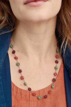 Polyantha Floral Bead Necklace