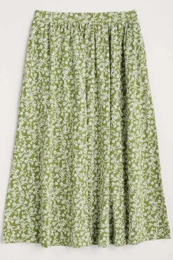 Ready Sail Printed Jersey Midi Skirt