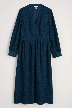 Rose Cottage Printed Cord Midi Dress