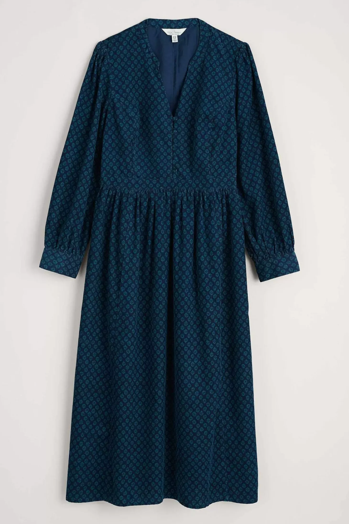 Rose Cottage Printed Cord Midi Dress