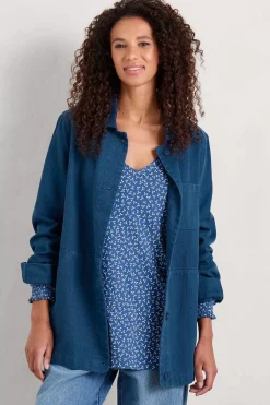 Rosehip Jersey V-Neck Top