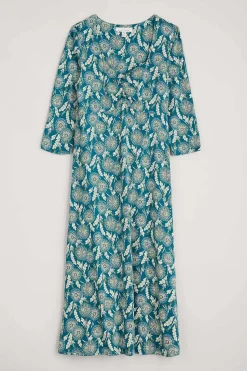 Secret Cove 3/4 Sleeve Midi Dress