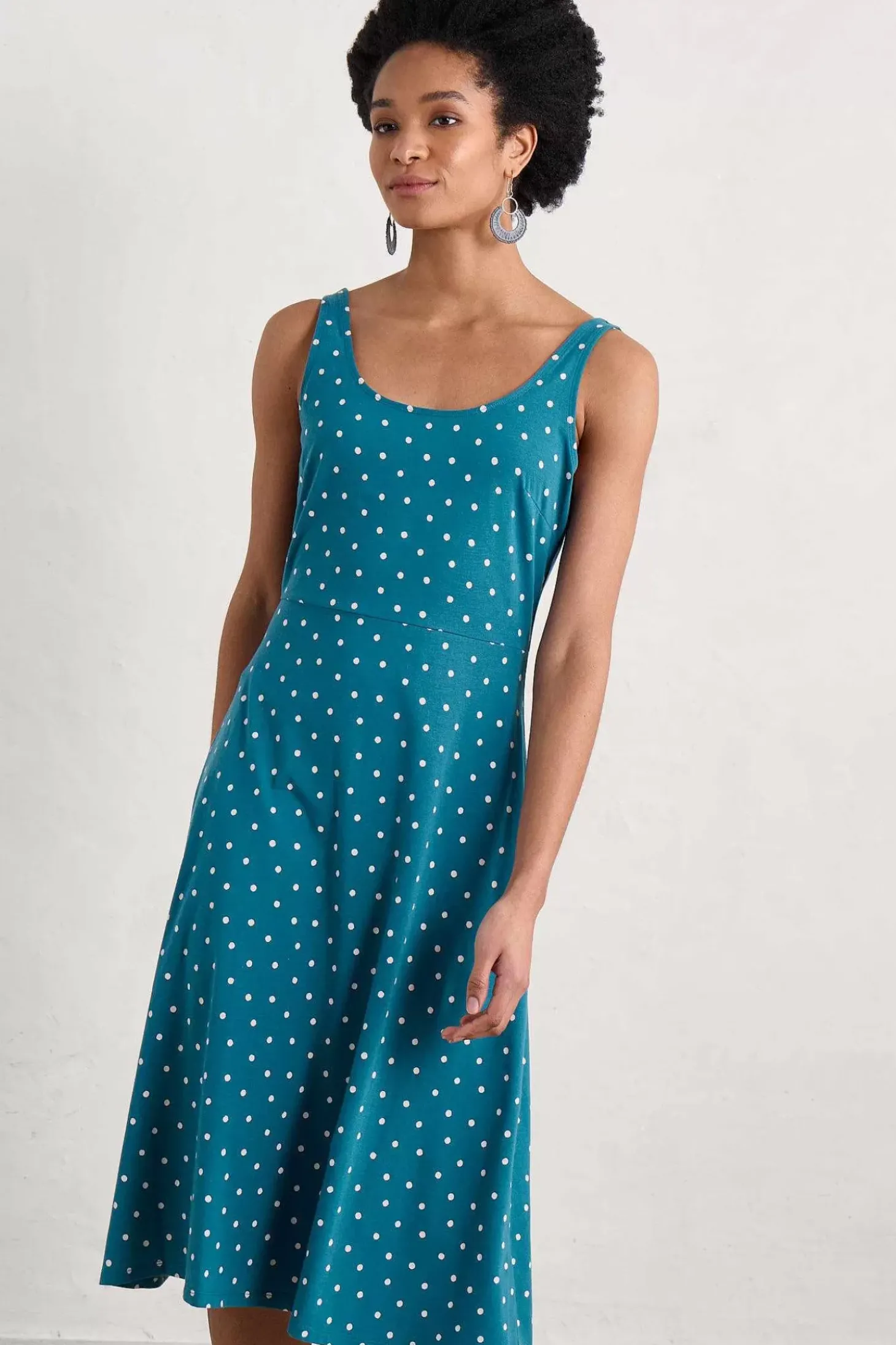Sun Gleam Jersey Midi Dress