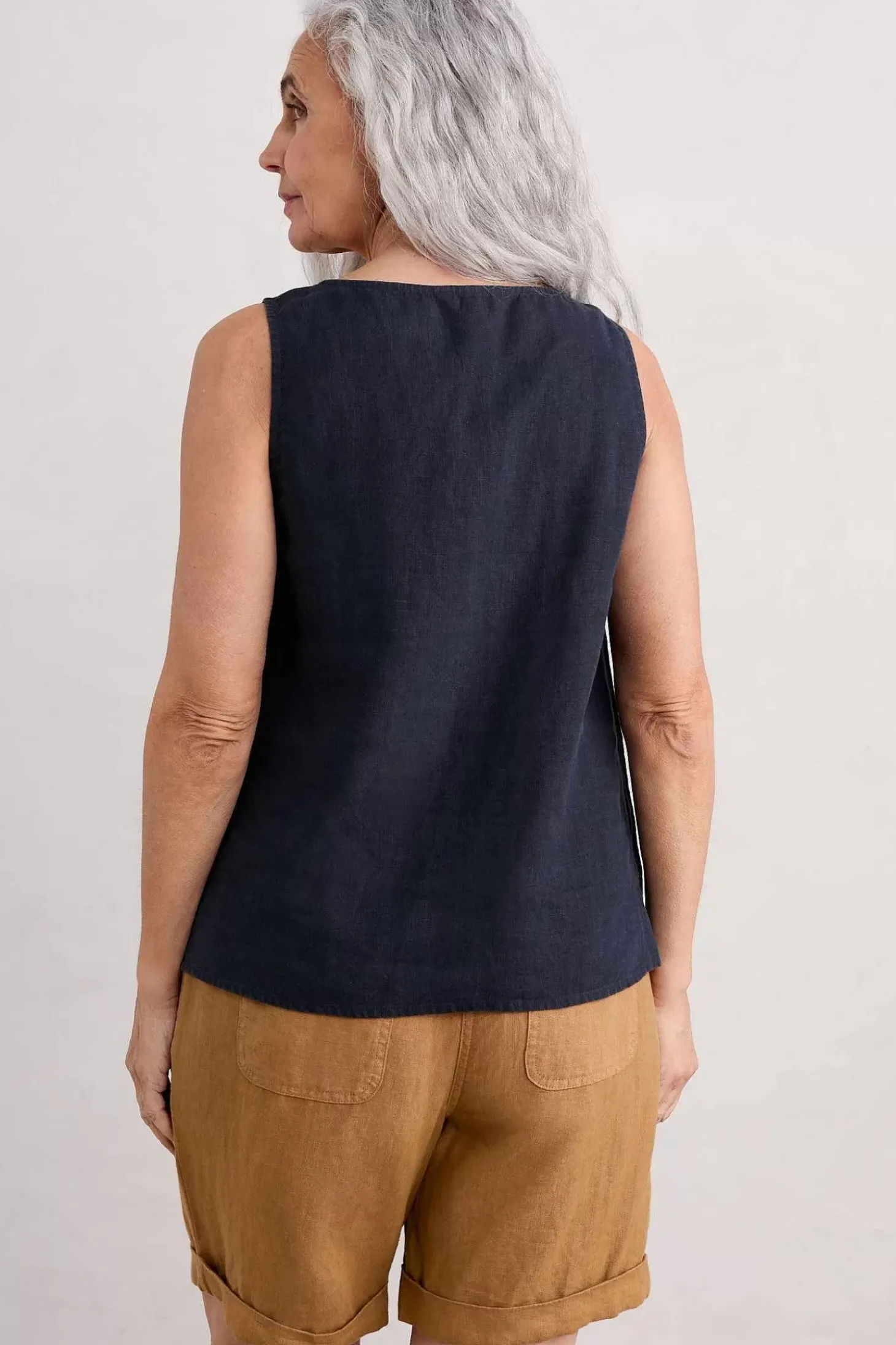 Sunlit Seagrass Linen Vest
