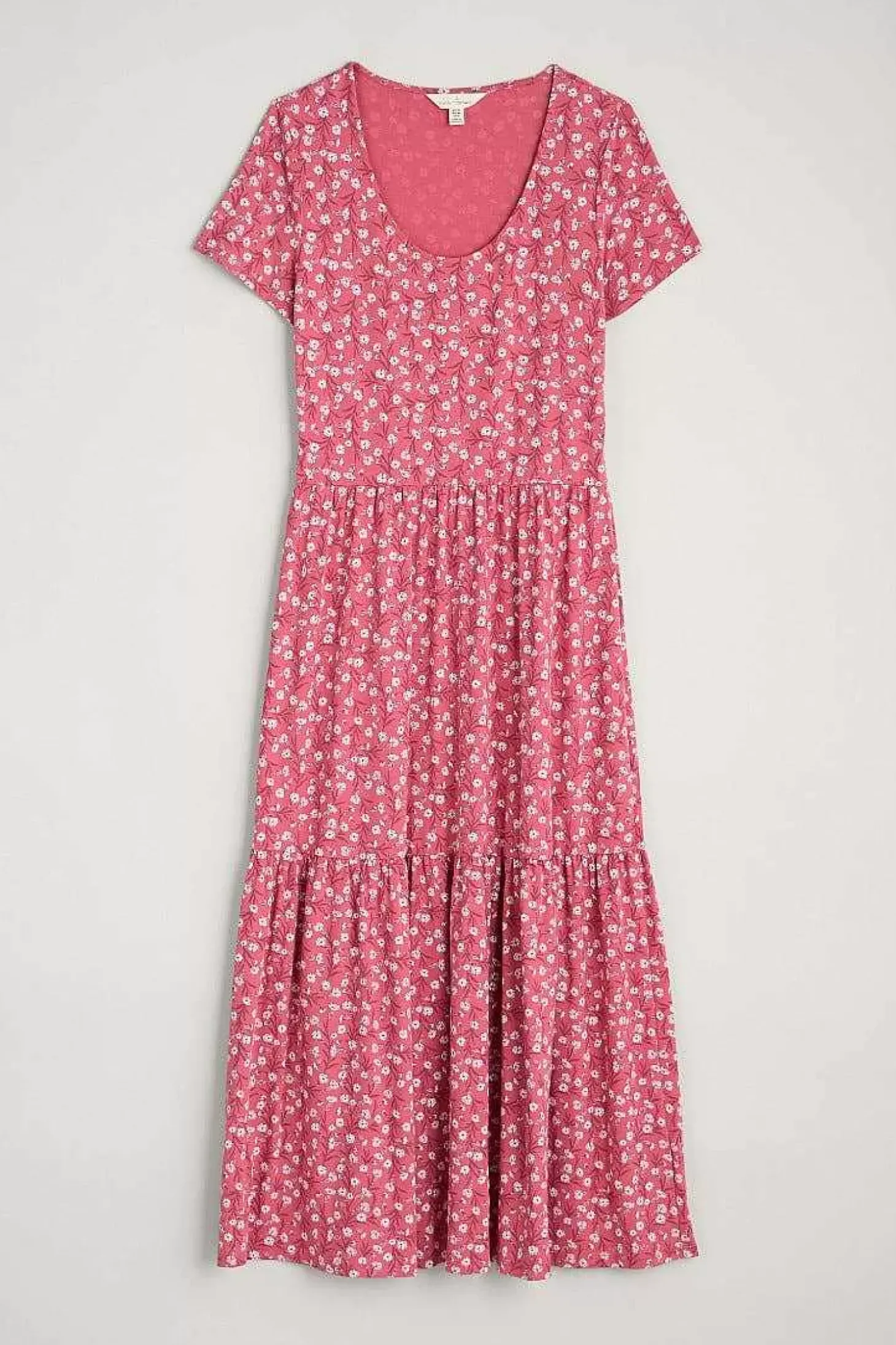 Tor View Short Sleeve Tiered Jersey Dress