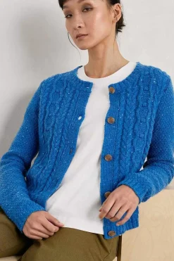 Tressa Merino Blend Cable Knit Cardigan