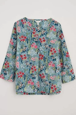 Watercolour Sketch 3/4 Sleeve Top (Gots)