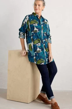 Waterworn Textured Longline Shirt (Gots)